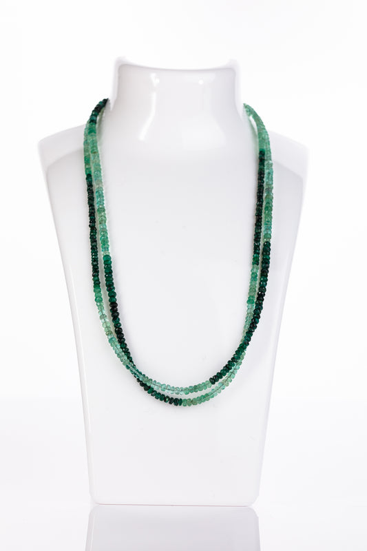 Smaragd-Fluorit Halskette